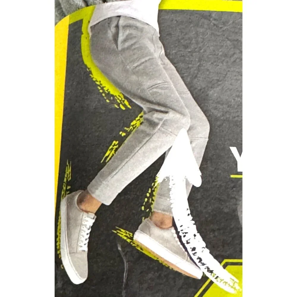 Lee Youth 2-Pack Jogger Pants S 7/8 Grey Heather/Black Rugged Knee Secured Zippe - Picture 2 of 4